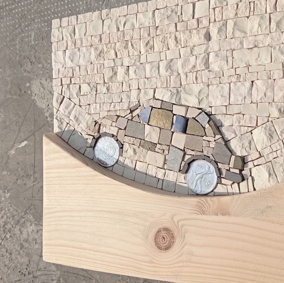 Fiat 500, mosaic art