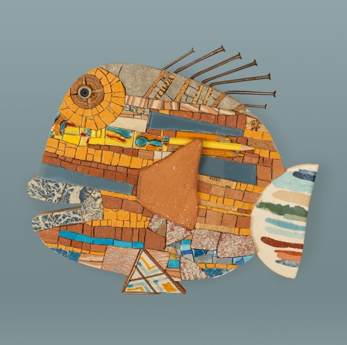 fish wall art, mosaic fish